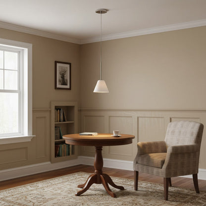 Pendant Light | Milk Glass Cone Design