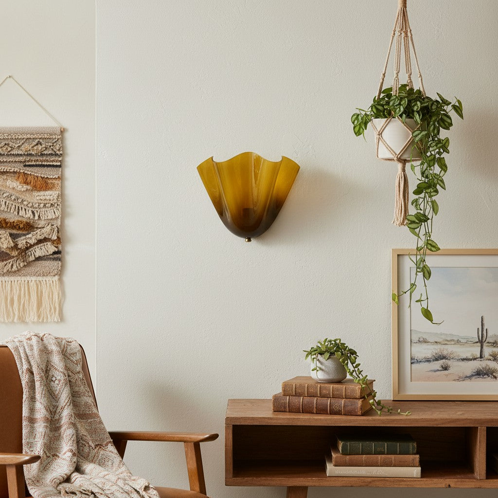 Wall Light | Sculptural Glass Uplighter Design