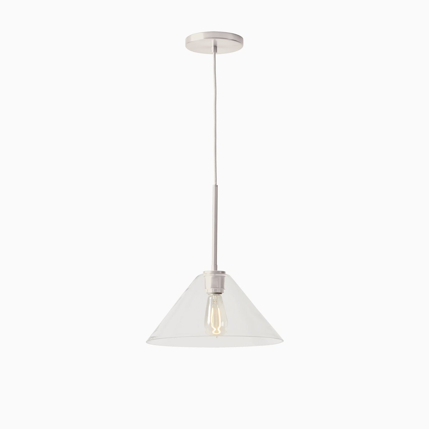 Pendant Light | Milk Glass Cone Design