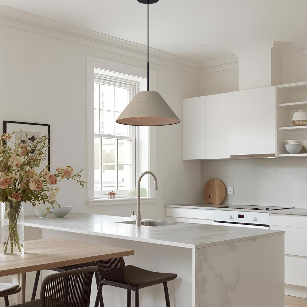 Pendant Light | Milk Glass Cone Design