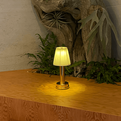 Table Lamp | Pleated Fabric Shade Design