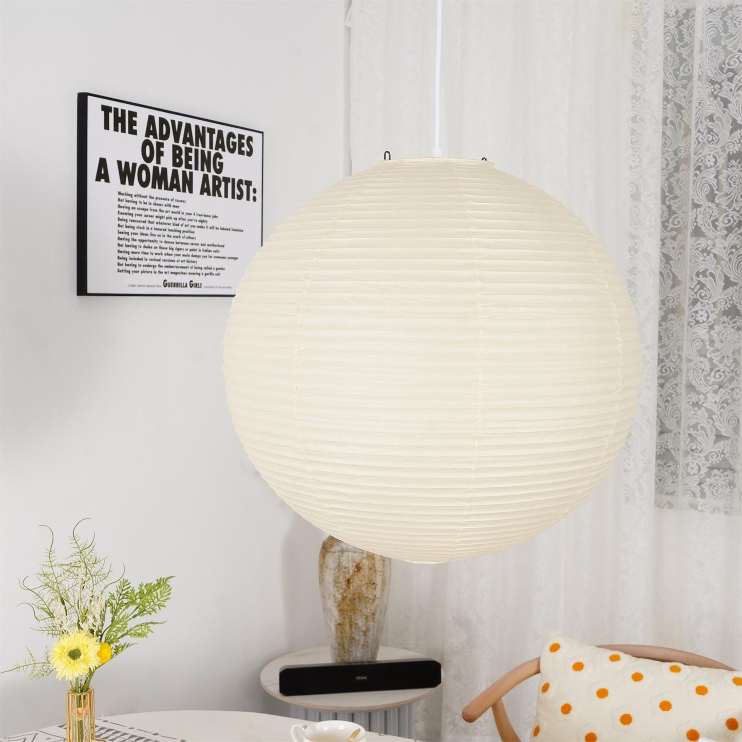 Pendant Light | Rice Paper Globe Design