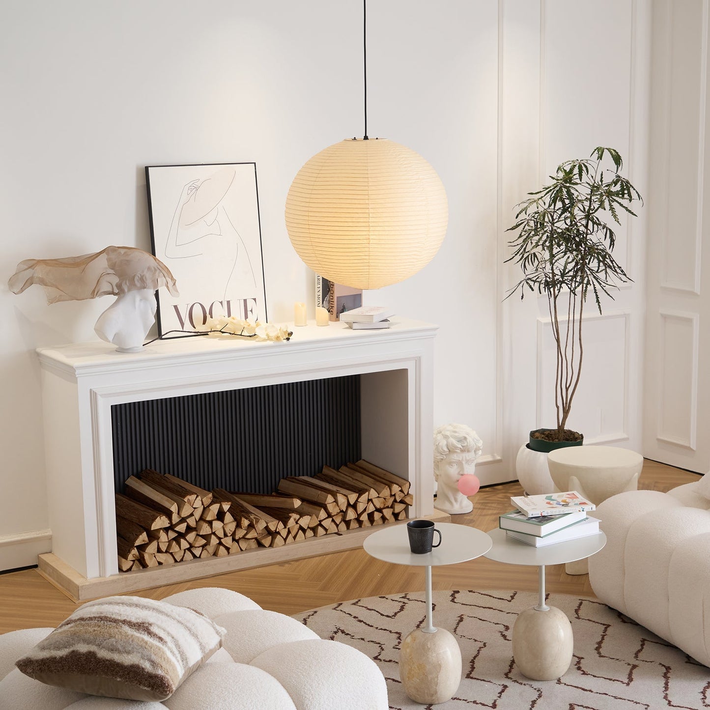 Pendant Light | Rice Paper Globe Design