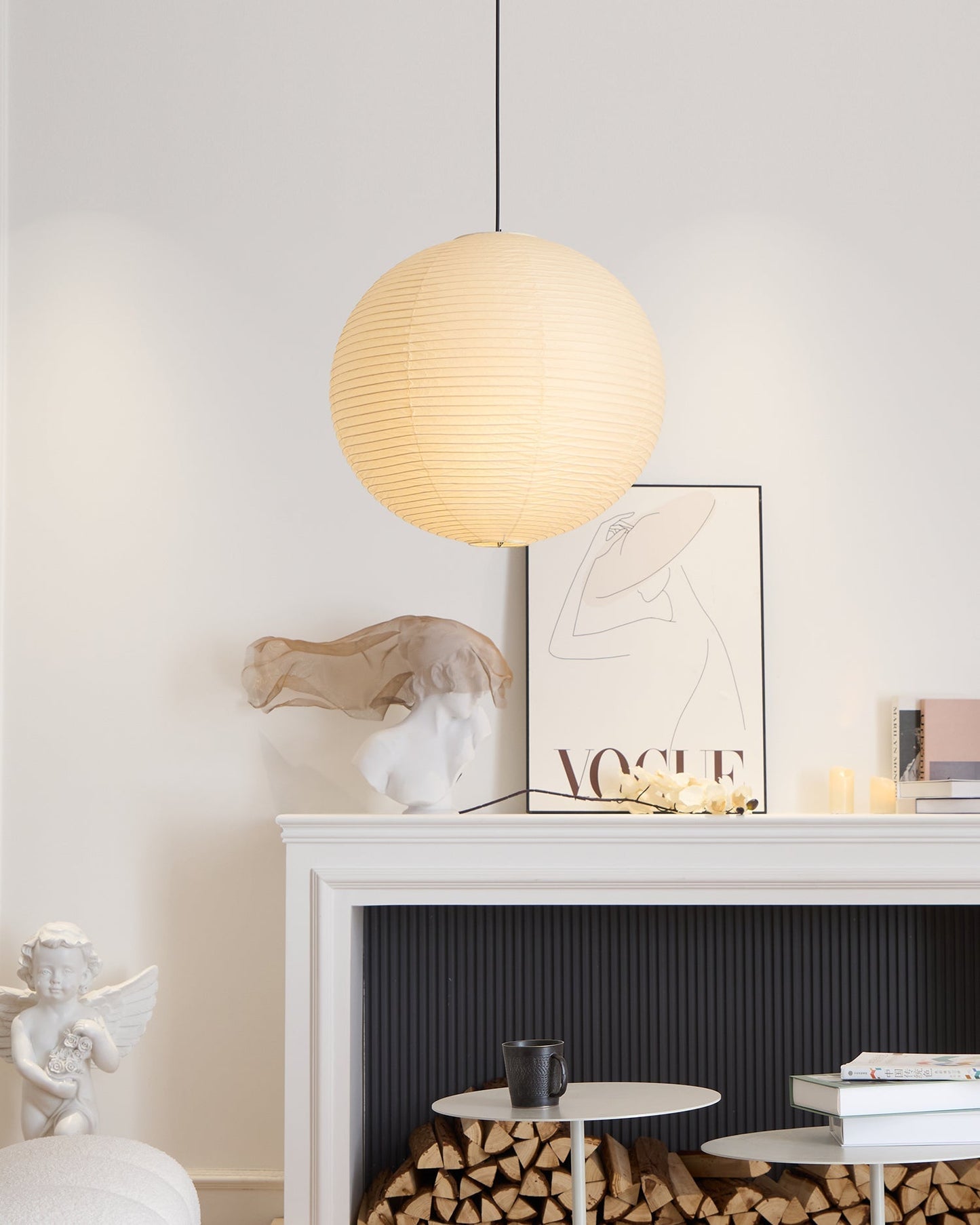 Pendant Light | Rice Paper Globe Design