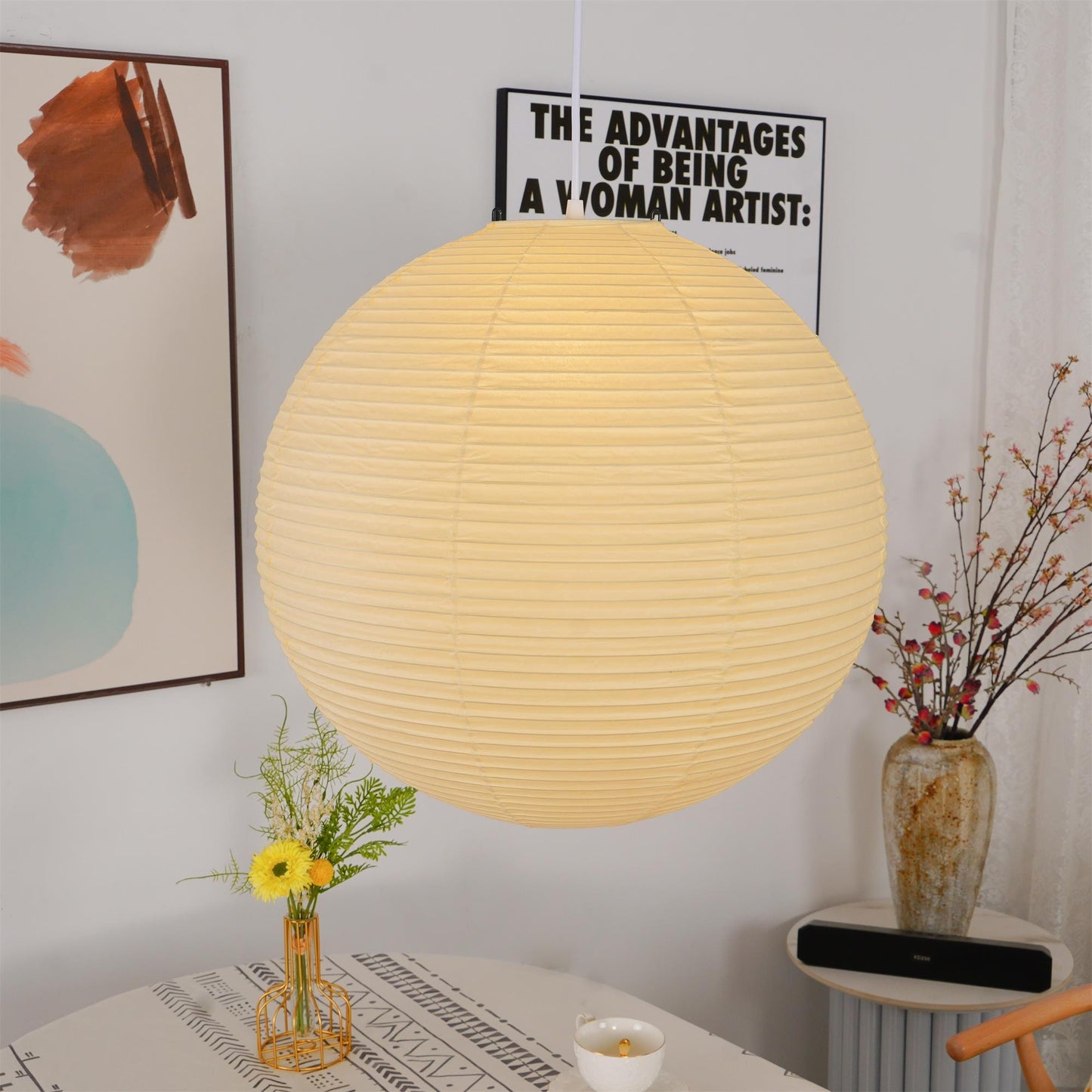 Pendant Light | Rice Paper Globe Design