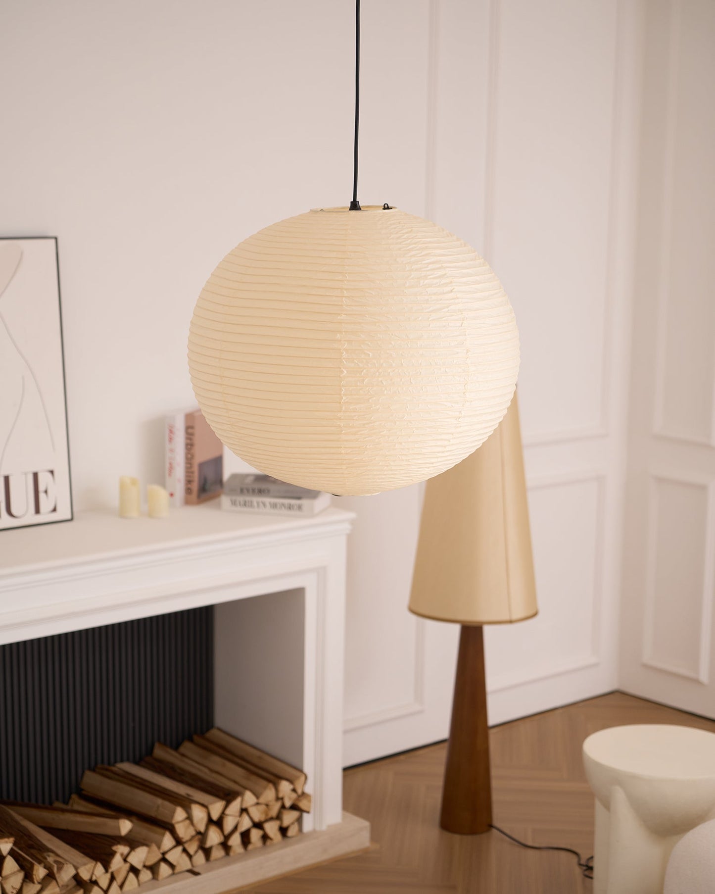 Pendant Light | Rice Paper Globe Design