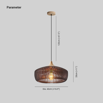 Pendant Light | Rattan Woven Dome Design