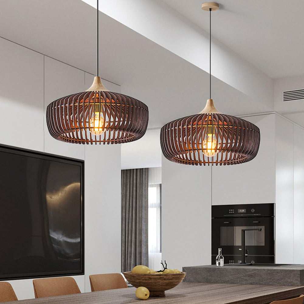Pendant Light | Rattan Woven Dome Design
