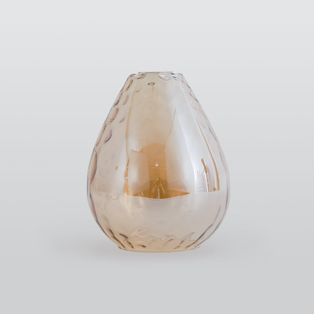 Pendant Light | Wood Cap Glass Teardrop Design