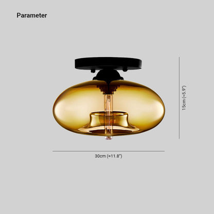 Ceiling Light | Art Deco Glass Globe Design