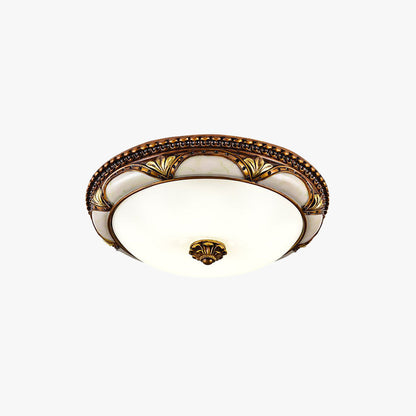 Ceiling Light | Antique Brass Dome Design