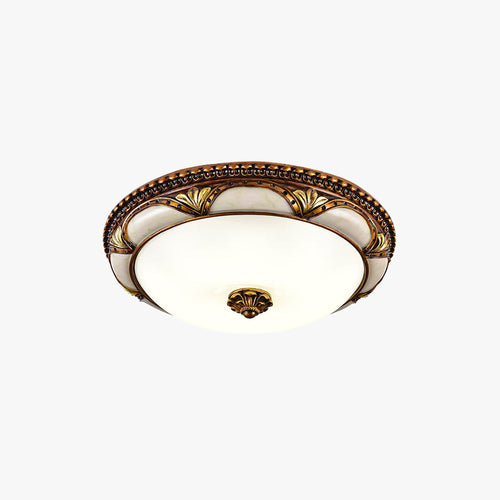 Ceiling Light | Antique Brass Dome Design