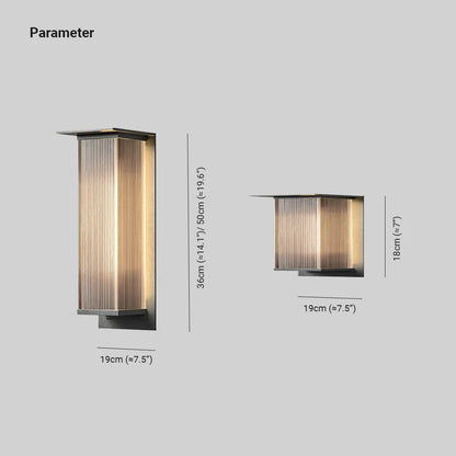 Wall Light | Vertical Ribbed Outdoor Design