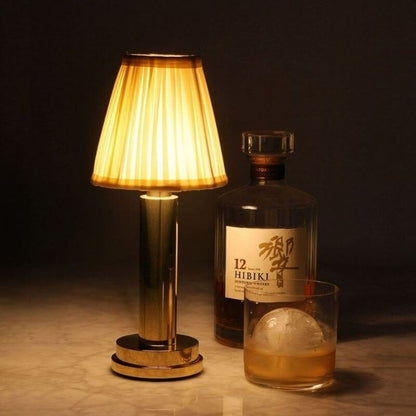 Table Lamp | Pleated Fabric Shade Design