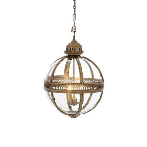 Pendant Light | Glass Globe Cage Design
