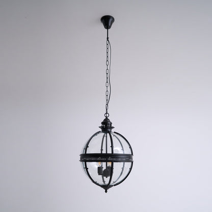 Pendant Light | Glass Globe Cage Design