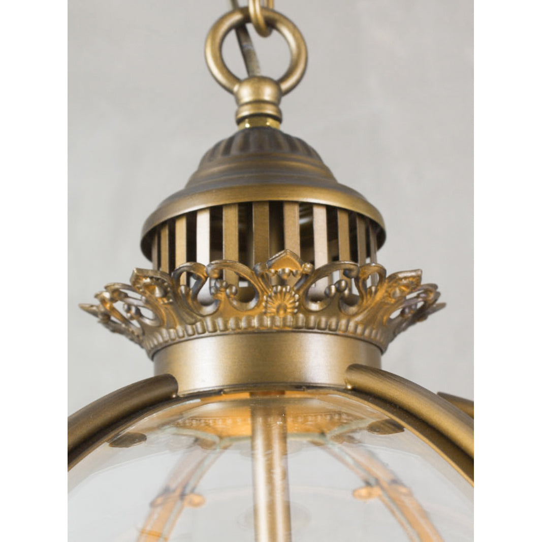 Pendant Light | Glass Globe Cage Design