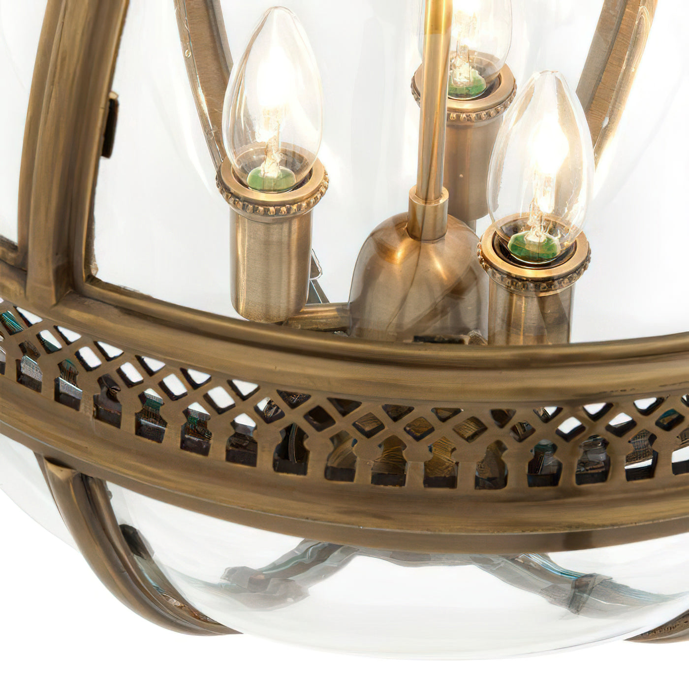 Pendant Light | Glass Globe Cage Design