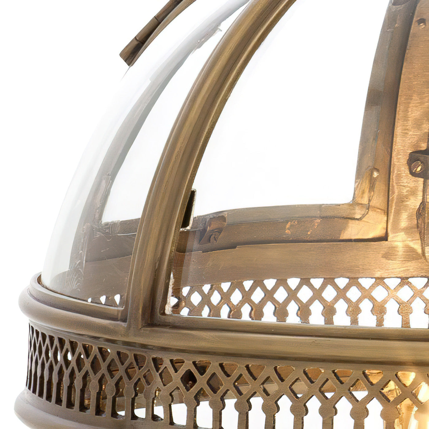 Pendant Light | Glass Globe Cage Design
