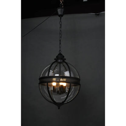 Pendant Light | Glass Globe Cage Design