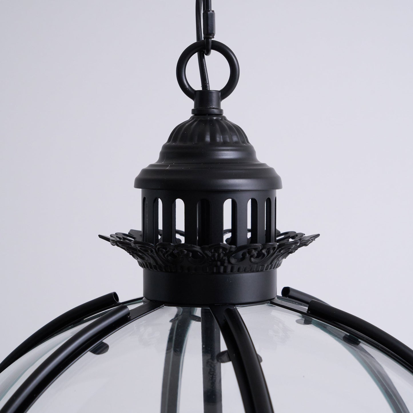 Pendant Light | Glass Globe Cage Design
