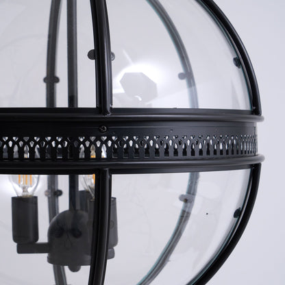 Pendant Light | Glass Globe Cage Design