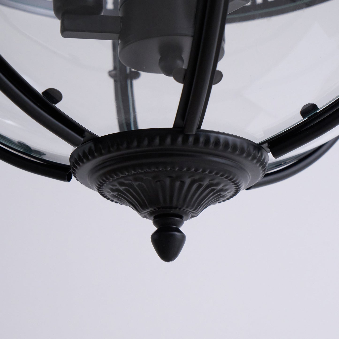 Pendant Light | Glass Globe Cage Design