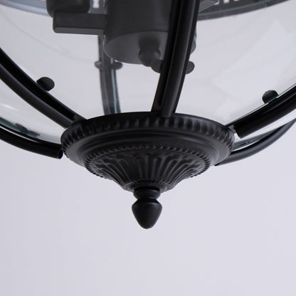 Pendant Light | Glass Globe Cage Design