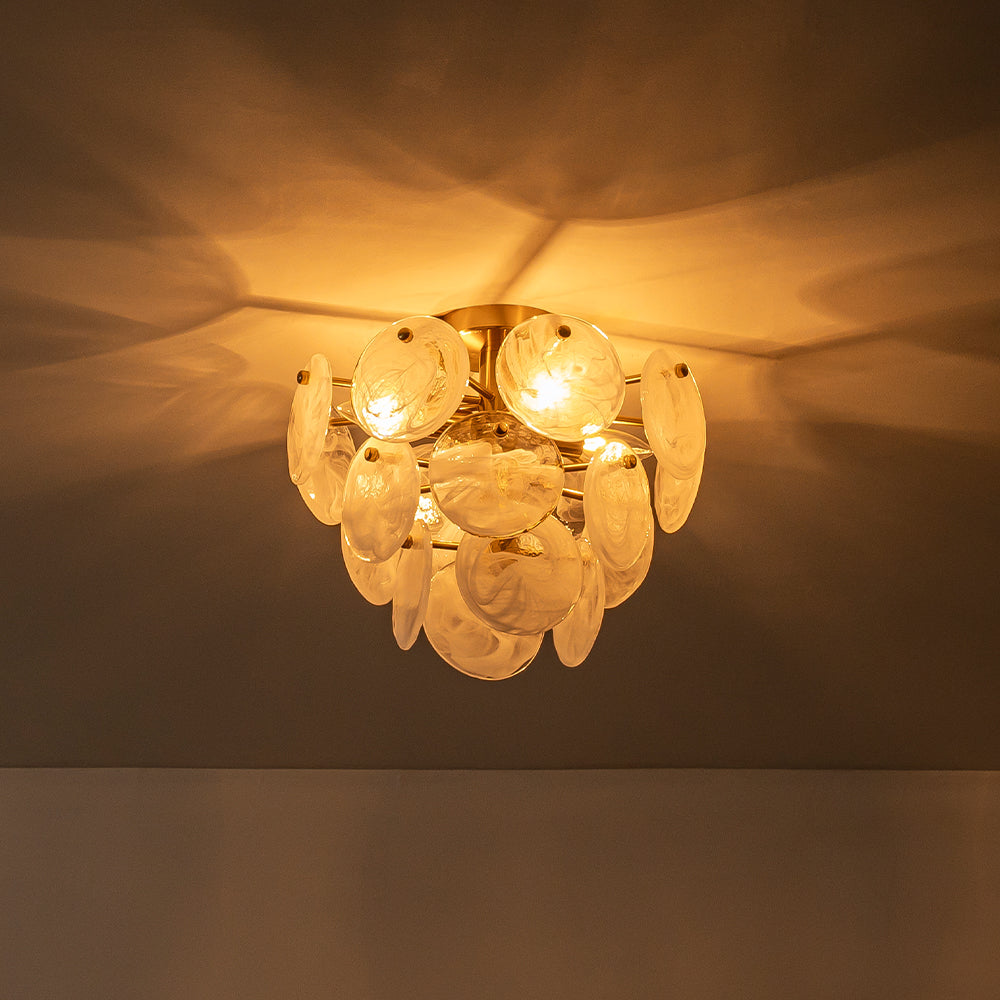 Ceiling Light | Frosted Glass Petal Chandelier