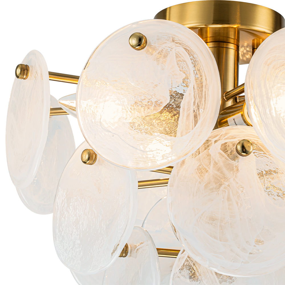 Ceiling Light | Frosted Glass Petal Chandelier