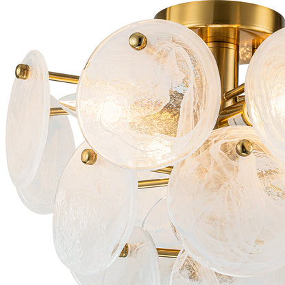 Ceiling Light | Frosted Glass Petal Chandelier