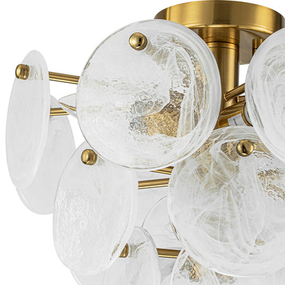 Ceiling Light | Frosted Glass Petal Chandelier