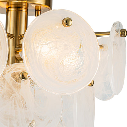 Ceiling Light | Frosted Glass Petal Chandelier