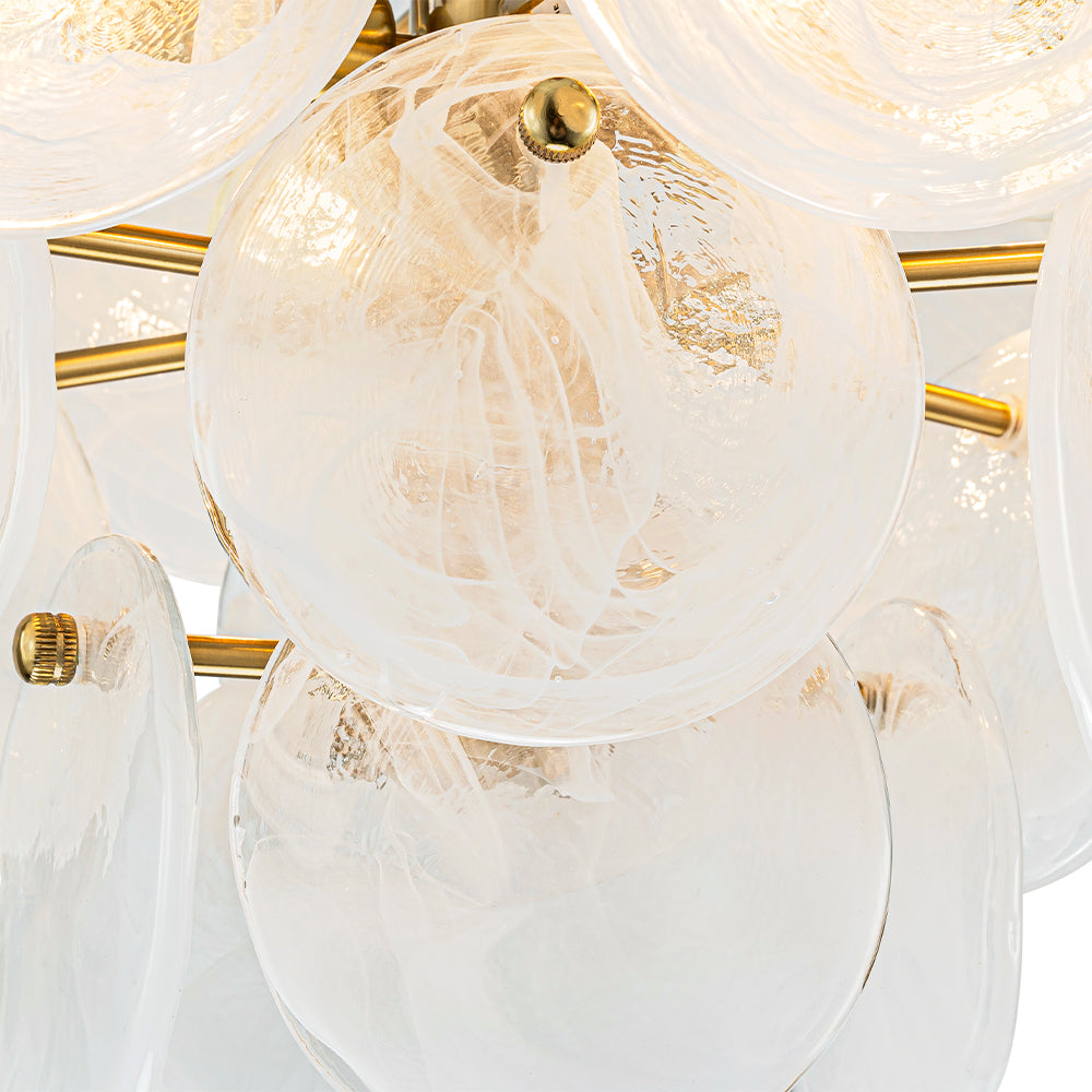 Ceiling Light | Frosted Glass Petal Chandelier