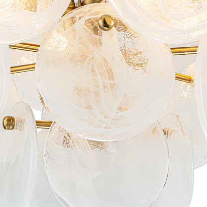 Ceiling Light | Frosted Glass Petal Chandelier