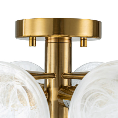 Ceiling Light | Frosted Glass Petal Chandelier