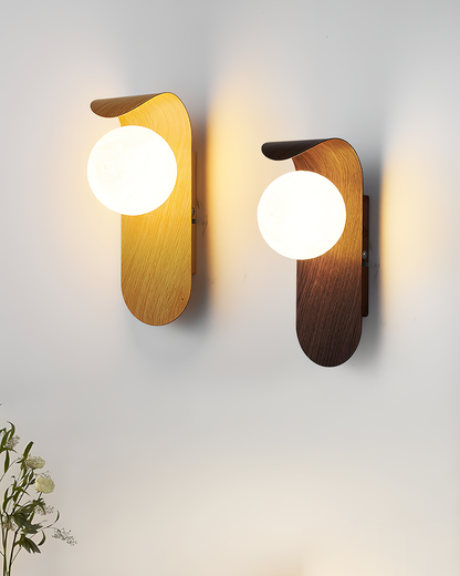 Wall Light | Wooden Globe Sphere Design
