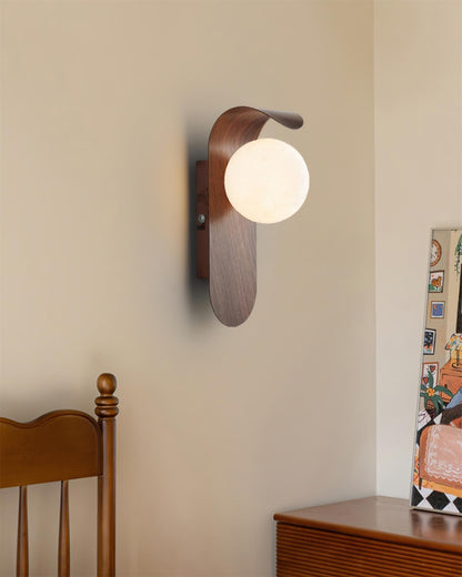 Wall Light | Wooden Globe Sphere Design
