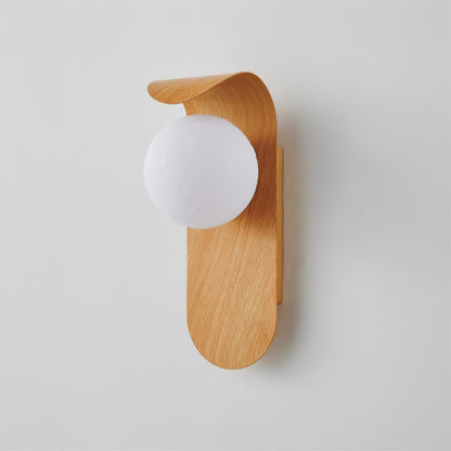 Wall Light | Wooden Globe Sphere Design