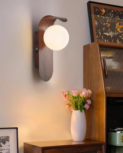 Wall Light | Wooden Globe Sphere Design