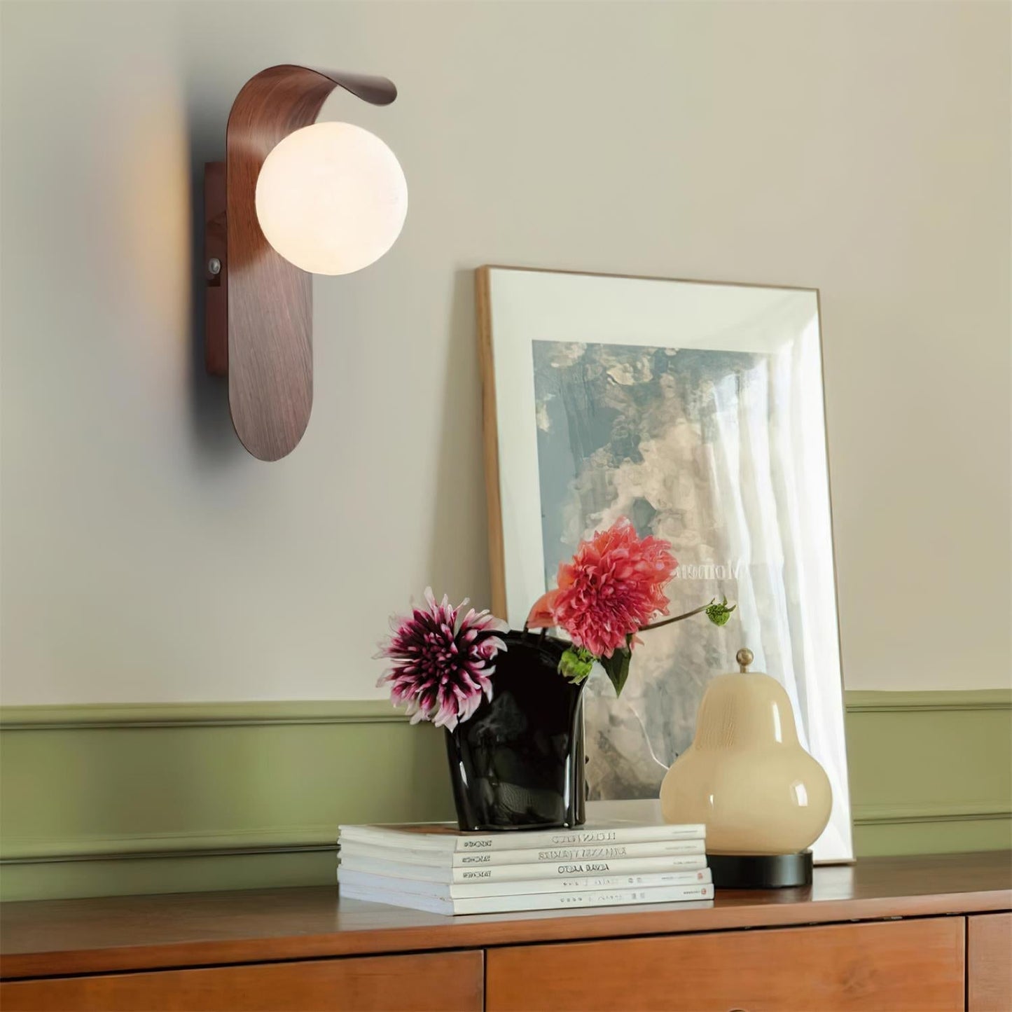 Wall Light | Wooden Globe Sphere Design