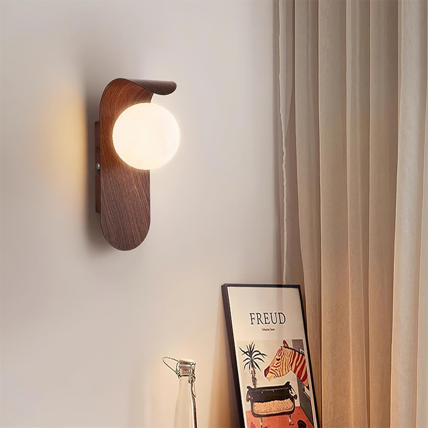 Wall Light | Wooden Globe Sphere Design