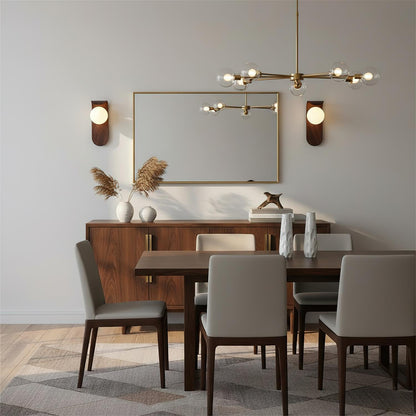 Wall Light | Wooden Globe Sphere Design