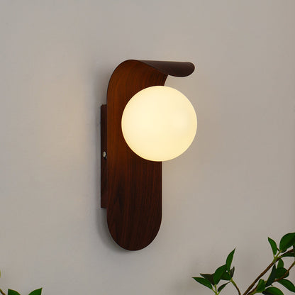 Wall Light | Wooden Globe Sphere Design