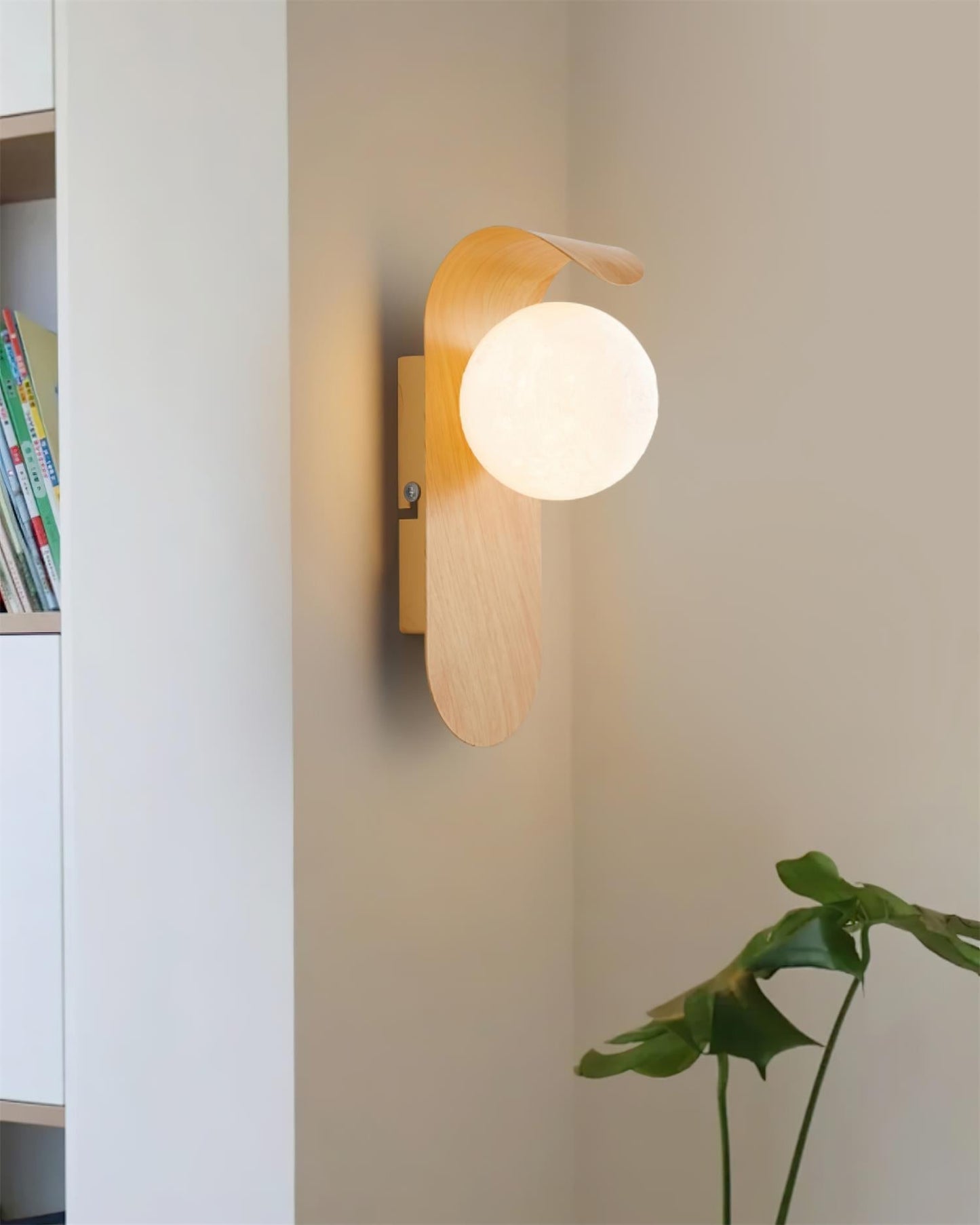 Wall Light | Wooden Globe Sphere Design