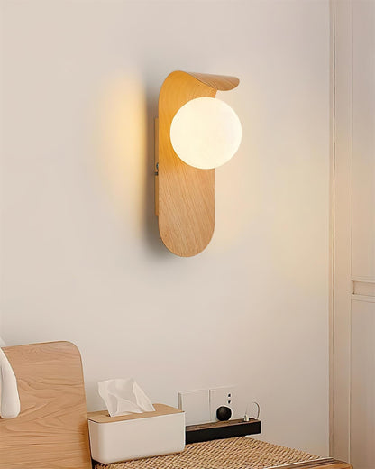 Wall Light | Wooden Globe Sphere Design