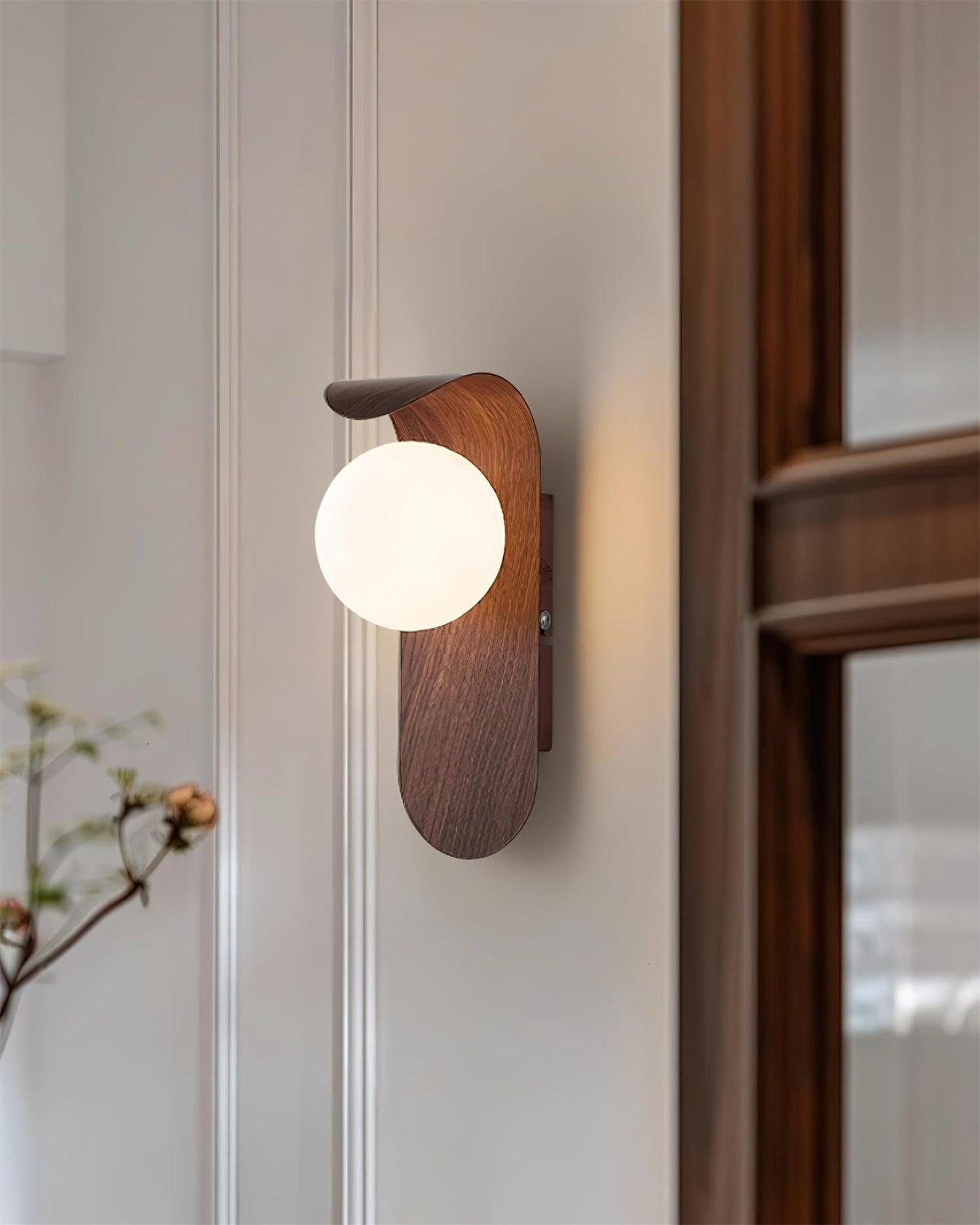 Wall Light | Wooden Globe Sphere Design