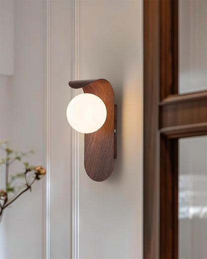 Wall Light | Wooden Globe Sphere Design
