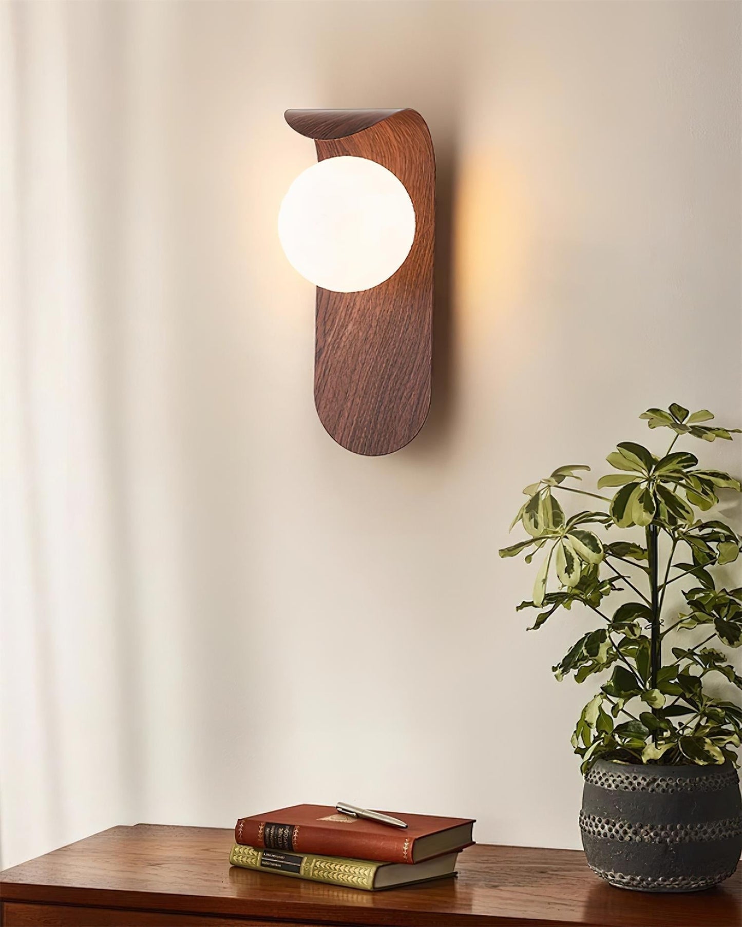 Wall Light | Wooden Globe Sphere Design