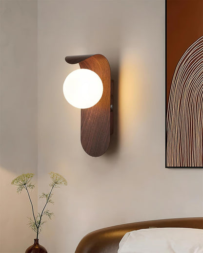 Wall Light | Wooden Globe Sphere Design